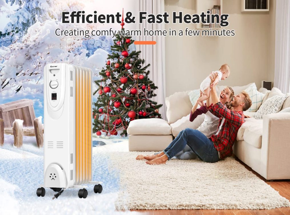 ARLIME Oil Filled Radiator Heater, Portable Radiator Heater with Thermostat