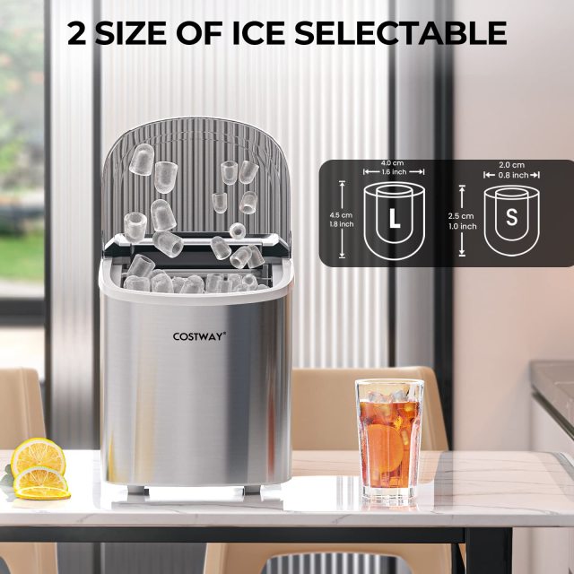 Ice Maker Machine Countertop,ARLIME Portable Compact Ice Cube Maker