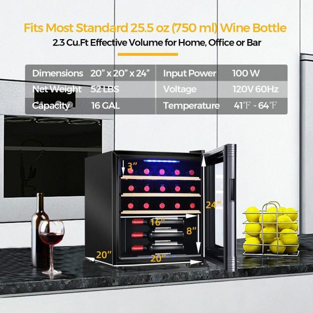 ARLIME Beverage Refrigerator and Cooler with Digital Control - 90 Can/21 Bottle