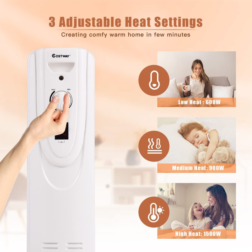 ARLIME Oil Filled Radiator Heater, Portable Radiator Heater with Thermostat