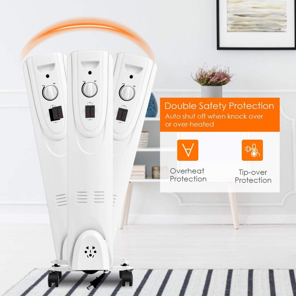 ARLIME Oil Filled Radiator Heater, Portable Radiator Heater with Thermostat