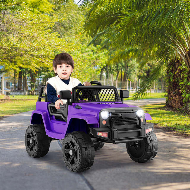 12V Kids Ride-On Truck, Battery Powered Electric Vehicle with Remote Control, Headlights, Music, Ride-On Cars for Boys & Girls