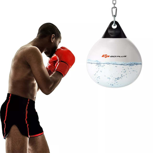 18" Water Aqua Punching Bag, 110LBS Heavy Bag with Adjustable Metal Chain & Water Injection Hose, Boxing Training Bag for Adults Fitness, MMA