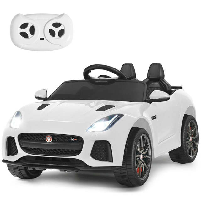 12V Kids Ride-On Car, Licensed Jaguar F-Type SVR Electric Vehicle with Remote Control, Lights, MP3, Motorized Car, Gift for Boys & Girls