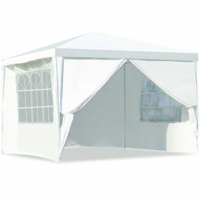 10' x 10' Outdoor Canopy Tent, Heavy Duty Wedding Party Event Tent with 4 Removable Sidewalls, Outdoor Gazebo Canopy Tent for Backyard