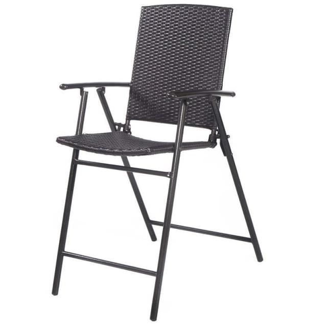 Bestoutdor 4 Pcs Patio Rattan Folding Dining Chairs