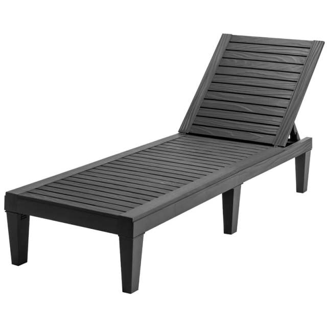 Outdoor Chaise Lounge Chair with 5-Position Adjustable Backrest, 400LBS Capacity All-Weather Reclining Sun Lounger for Poolside, Patio Backyard