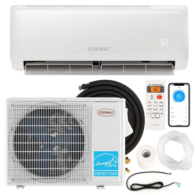 24K BTU 21 SEER2 Mini Split Air Conditioner with Heat Pump, Alexa & Google Home, Energy Star Certified 208-230V Inverter Split AC Unit Cools 1500Sq.Ft