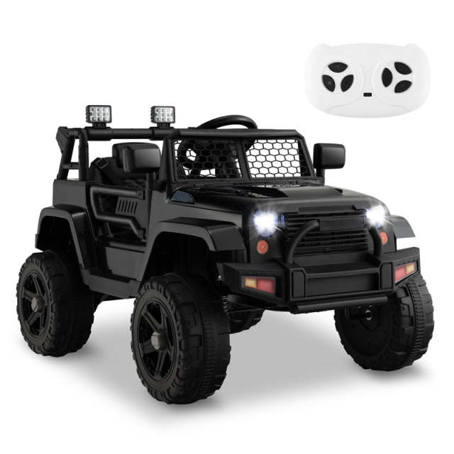 12V Kids Ride-On Truck, Battery Powered Electric Vehicle with Remote Control, Headlights, Music, Ride-On Cars for Boys & Girls