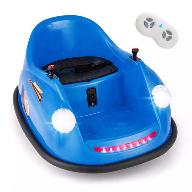 Kids Bumper Car 12V Electric Ride on Bumper Car 360° Spin with Remote Control, LED Lights, Battery Powered Baby Bumping Car Gift for Toddlers