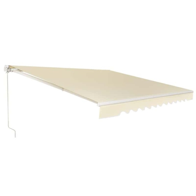 13x8.2FT Retractable Awning, Aluminum Outdoor Sun Shade with Crank Handle, Weather Resistant Patio Awning Cover for Balcony, Restaurant, RVs