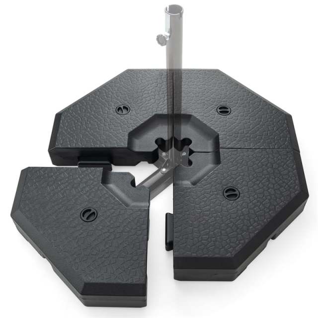 4PCS Patio Offset Umbrella Weights Base Set Octagonal Umbrella Base Weight Water Sand Filled for Cantilever Umbrella with Easy-Filling Spouts