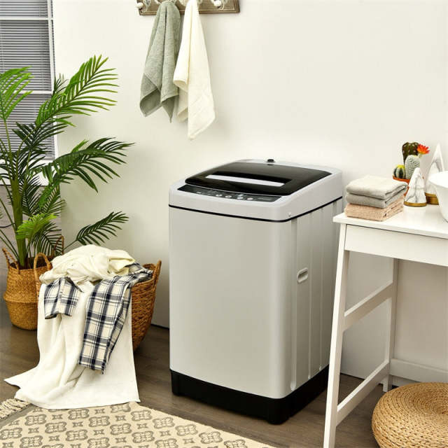 Full-Automatic Washing Machine, Energy Star 1.5Cu.Ft Portable Laundry Washer & Spinner Combo 11lbs Capacity with 8 Programs for Apartment, Dorm