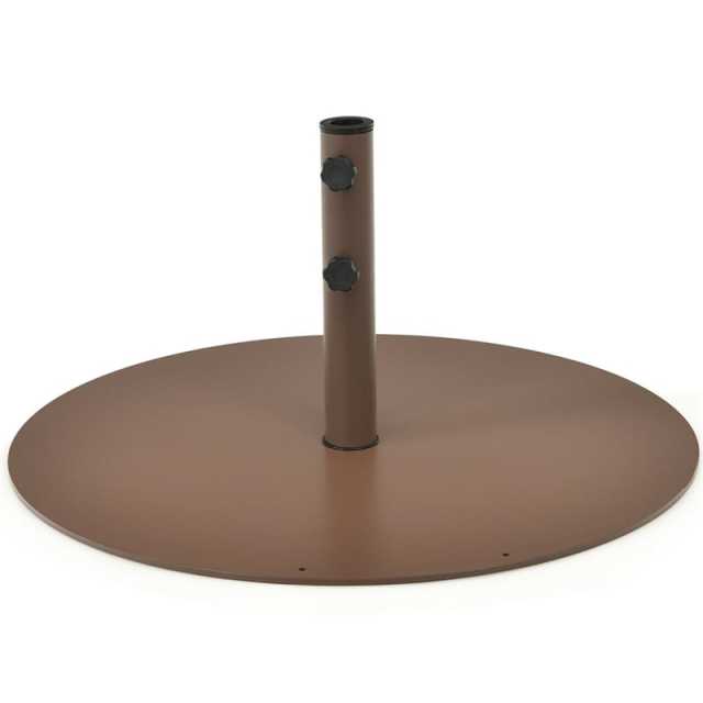 29.5 Inch Patio Umbrella Base, Round Outdoor Steel Market Umbrella Stand, 59LBS Heavy Duty Umbrella Holder with 3 Adapters for Poolside Backyard Lawn
