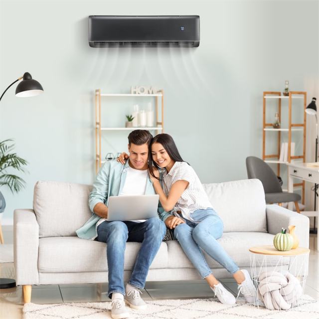 12000 BTU Mini Split Air Conditioner & Heater, 21 SEER2 Energy Star Certified Inverter Split AC Unit with Heat Pump, Cools 750 Sq.Ft Bedroom, Home, Office