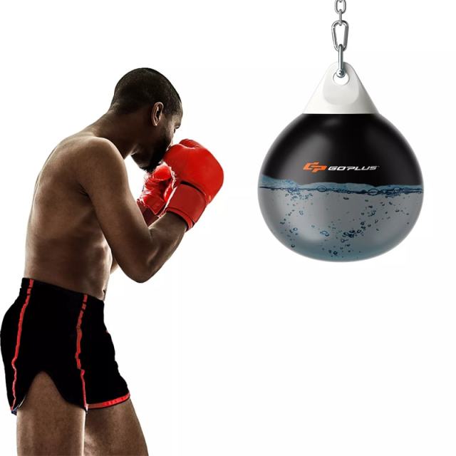 18" Water Aqua Punching Bag, 110LBS Heavy Bag with Adjustable Metal Chain & Water Injection Hose, Boxing Training Bag for Adults Fitness, MMA