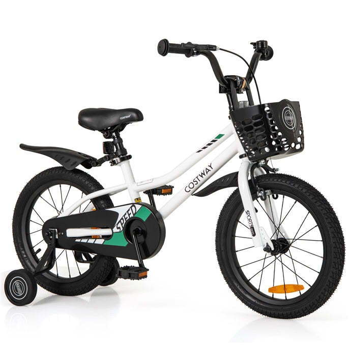 HONEY JOY Kids Bike, 14 16 18 Inch Boys Girls Bike for 3-8 Years w/Training Wheels