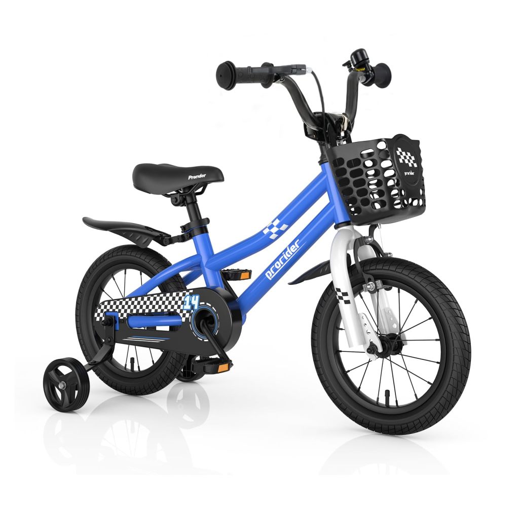 HONEY JOY Kids Bike, 14 16 18 Inch Boys Girls Bike for 3-8 Years w/Training Wheels