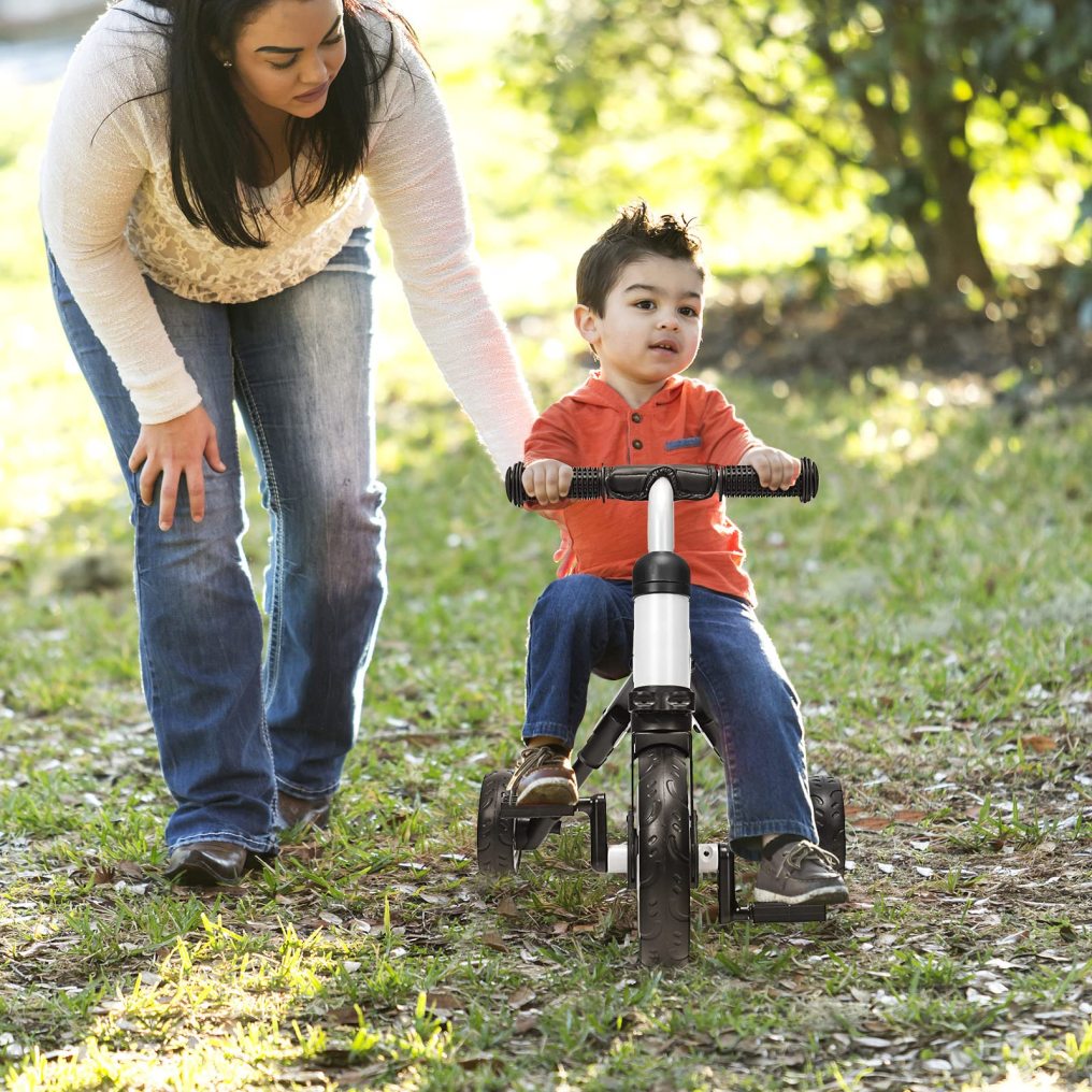 HONEY JOY Kids Tricycles with 3 Wheels, Folding Rider Trike for Toddler 1-4 Years Old(White)