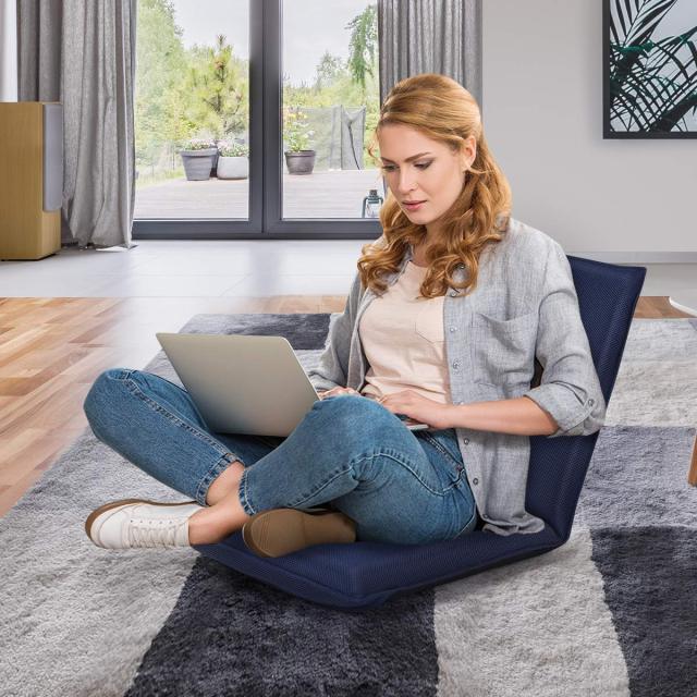 KOMFOTT Adjustable Mesh Floor Sofa Chair, 6-Position Multi-Angle Padded Floor Chair