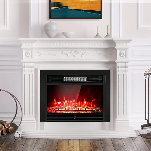 28.5-inch Electric Fireplace Inserts Heater for Indoor Use