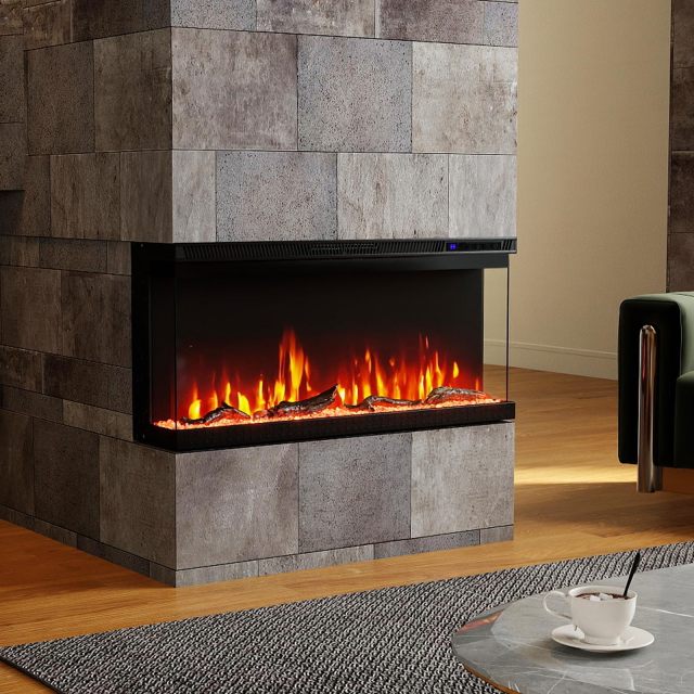 3-Sided Electric Fireplace Insert 36-inch Wide