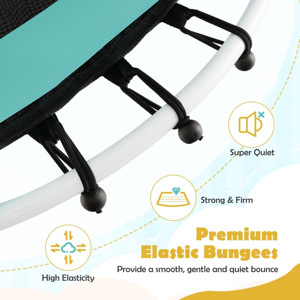 48" Kids Trampoline, Recreational Trampoline w/Safety Space Design, Mini Toddler Trampoline