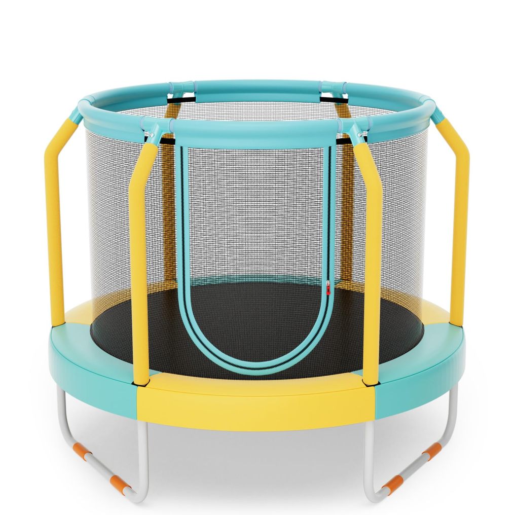 48" Kids Trampoline, Recreational Trampoline w/Safety Space Design, Mini Toddler Trampoline