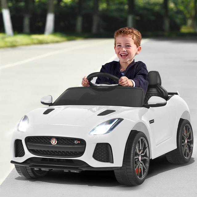 Ride on Car, 12V Licensed Jaguar F-Type SVR Battery Powered Ride on Toy w/Remote Control, Front/Rear Lights