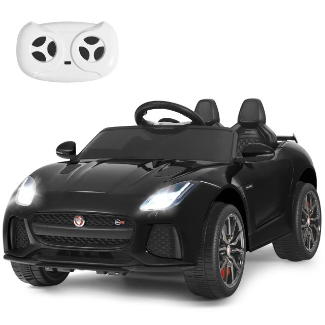 Ride on Car, 12V Licensed Jaguar F-Type SVR Battery Powered Ride on Toy w/Remote Control, Front/Rear Lights
