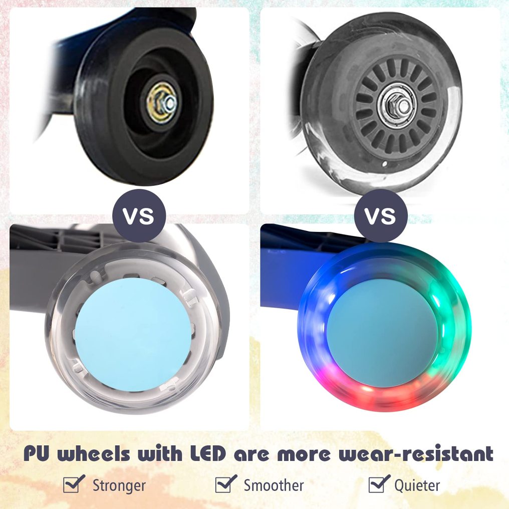 Wiggle Car for Kids, Swing Car with LED Flashing Wheels, No Batteries, Gears or Pedals h7