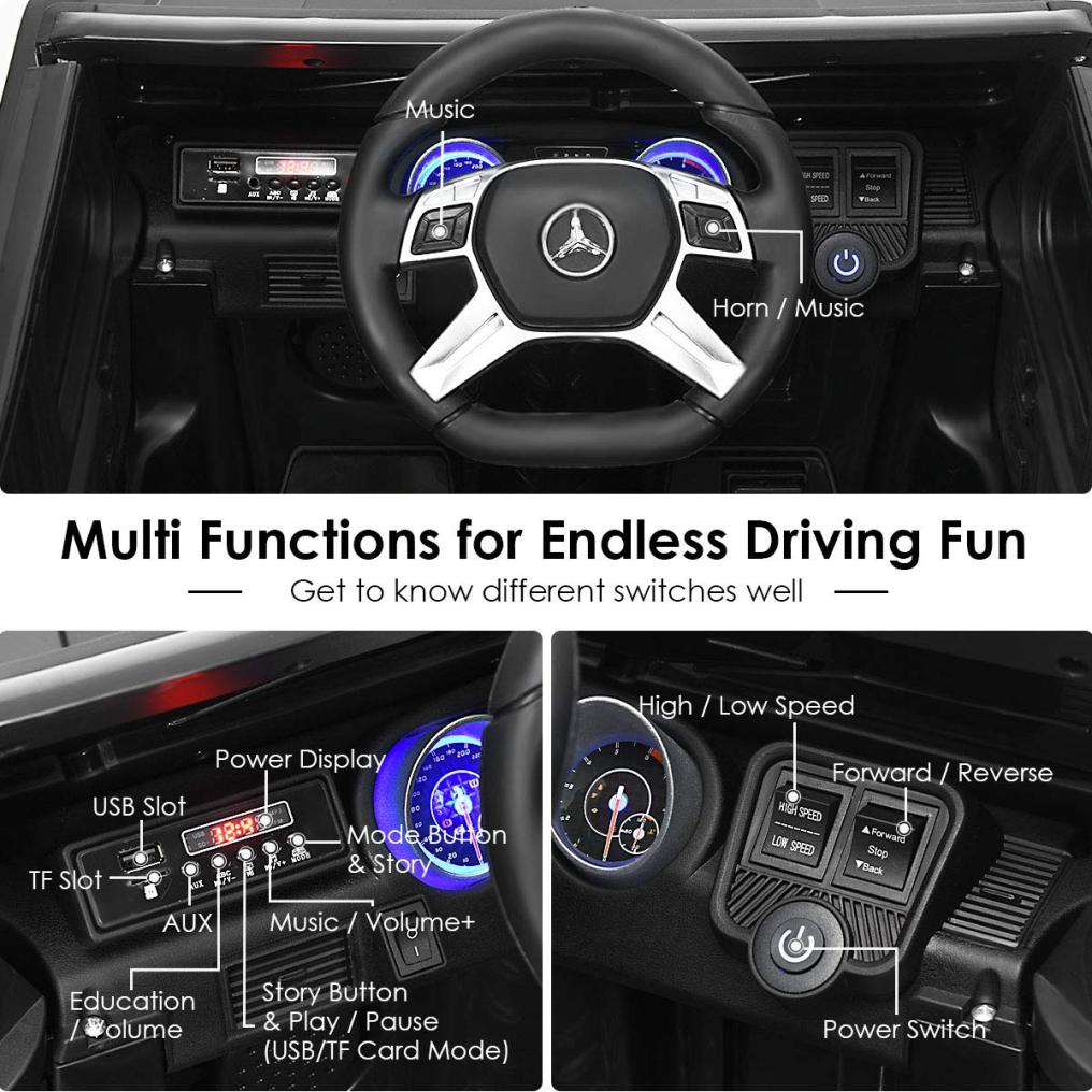 HONEY JOY Licensed Mercedes Benz Kids Ride on Car 12V Electric Vehicle Toy Car