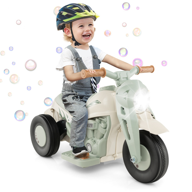 HONEY JOY Kids Motorcycle 6V Battery Powered Ride on Motorbike with Bubble Maker